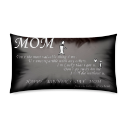 mothers day quotes Rectangle Pillow Case 20"x36"(Twin Sides)