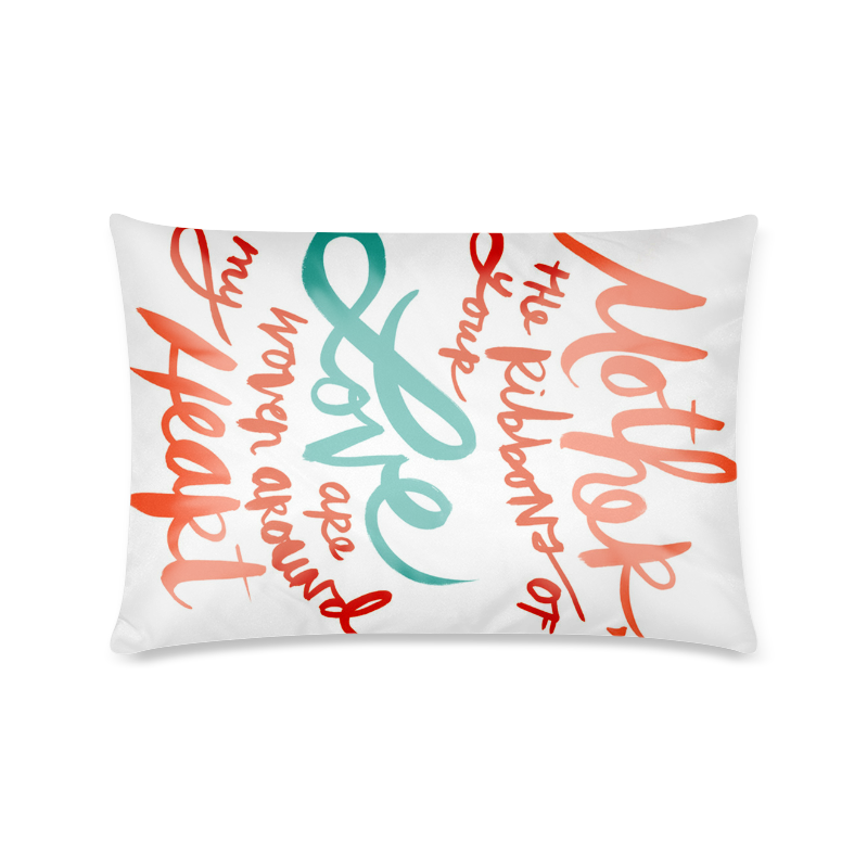 DIY MOTHER’S DAY CARD Custom Zippered Pillow Case 16"x24"(Twin Sides)