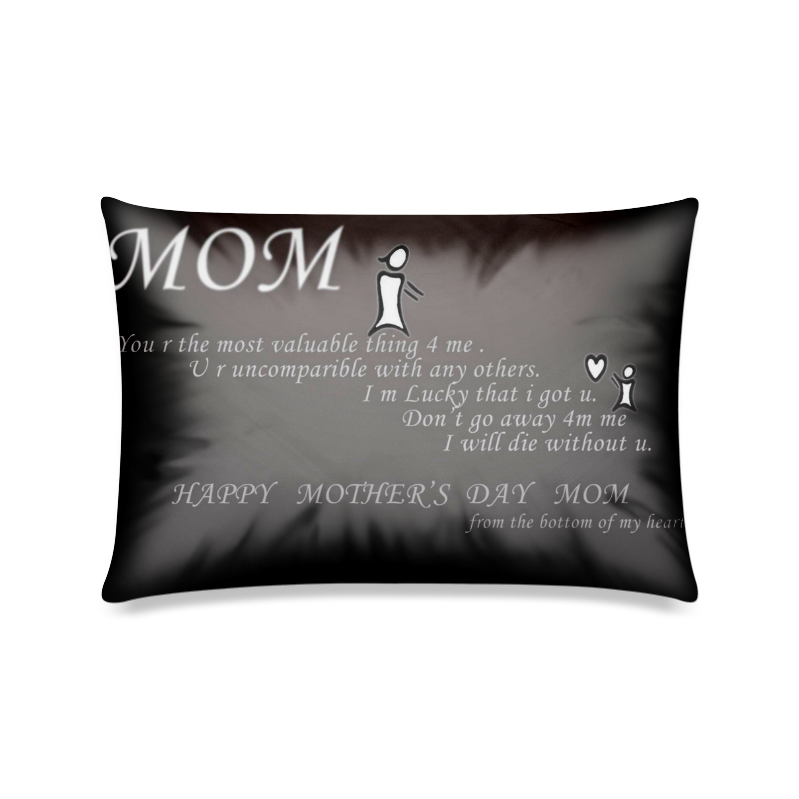 mothers day quotes Custom Zippered Pillow Case 16"x24"(Twin Sides)