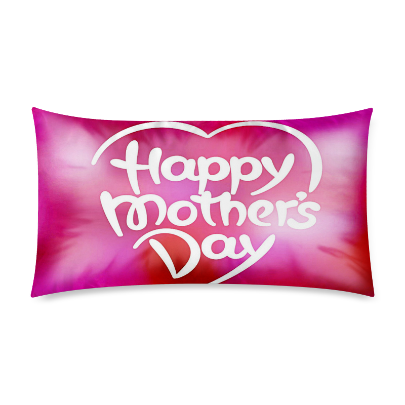 Colorful Mothers Day Rectangle Pillow Case 20"x36"(Twin Sides)