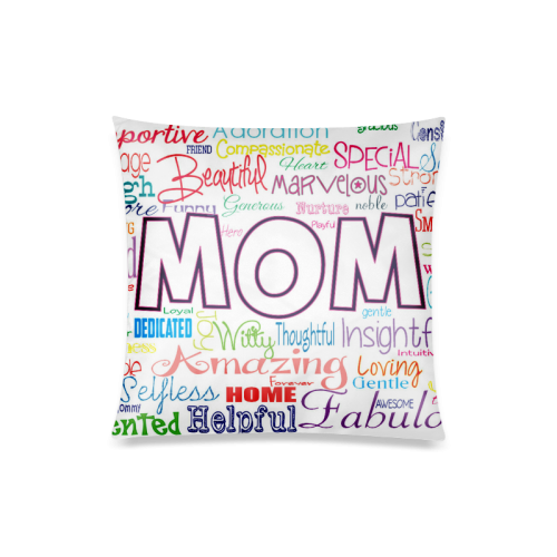 mothersday Custom Zippered Pillow Case 20"x20"(Twin Sides)