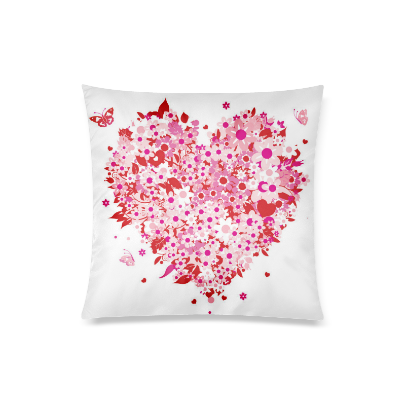 clipart mothers day hearts Custom Zippered Pillow Case 20"x20"(Twin Sides)
