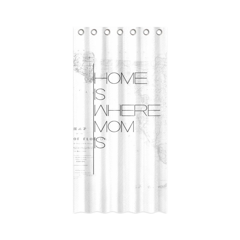 ''Home Is Where Mom Is'' Mother's Day Quotes Shower Curtain 36"x72"