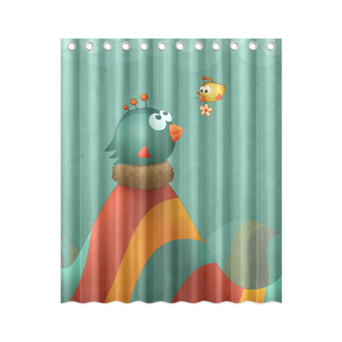 Happy Mother’s Day Tiny Wings Fan Art Shower Curtain 60"x72"