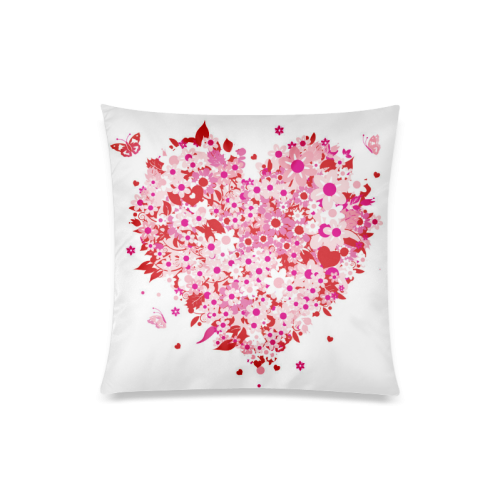 clipart mothers day hearts Custom Zippered Pillow Case 20"x20"(Twin Sides)