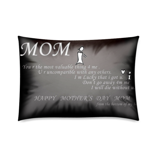 mothers day quotes Custom Zippered Pillow Case 20"x30"(Twin Sides)