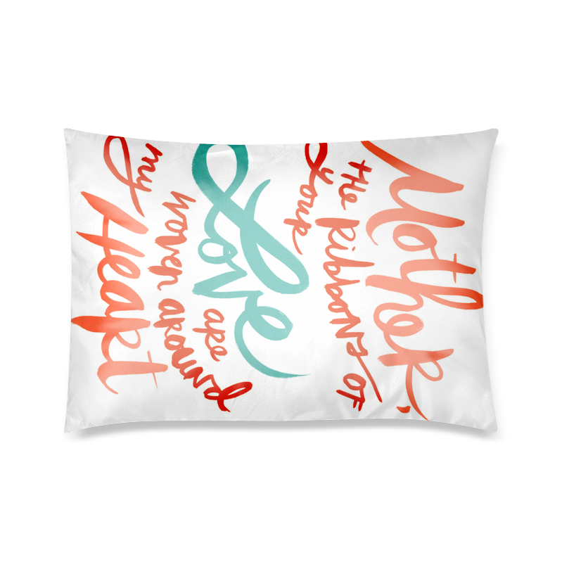DIY MOTHER’S DAY CARD Custom Zippered Pillow Case 20"x30"(Twin Sides)