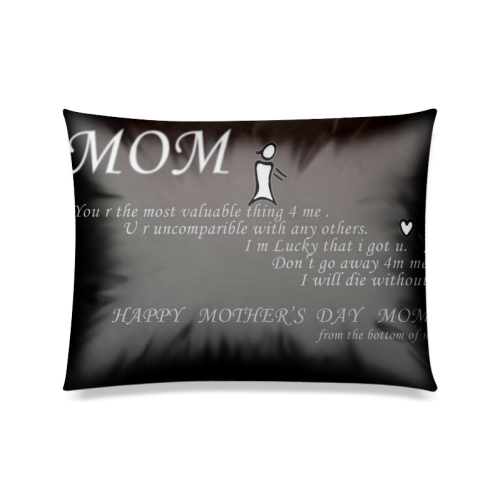 mothers day quotes Custom Zippered Pillow Case 20"x26"(Twin Sides)