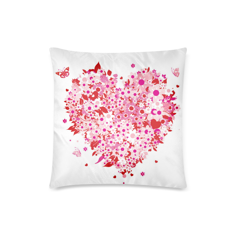 clipart mothers day hearts Custom Zippered Pillow Case 18"x18"(Twin Sides)