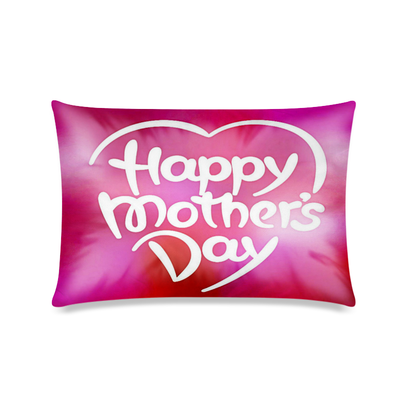 Colorful Mothers Day Custom Zippered Pillow Case 16"x24"(Twin Sides)