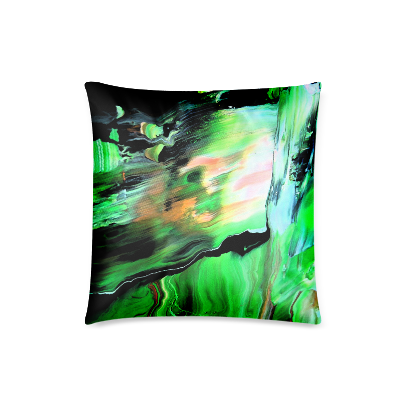 Green Modern Art Paintings Custom Zippered Pillow Case 18"x18"(Twin Sides)