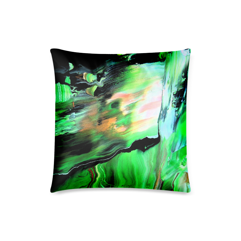 Green Modern Art Paintings Custom Zippered Pillow Case 18"x18"(Twin Sides)