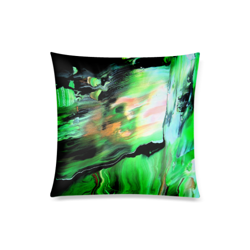 Green Modern Art Paintings Custom Zippered Pillow Case 20"x20"(Twin Sides)
