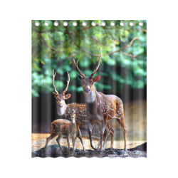 Deer Family Shower Curtain 60"x72"