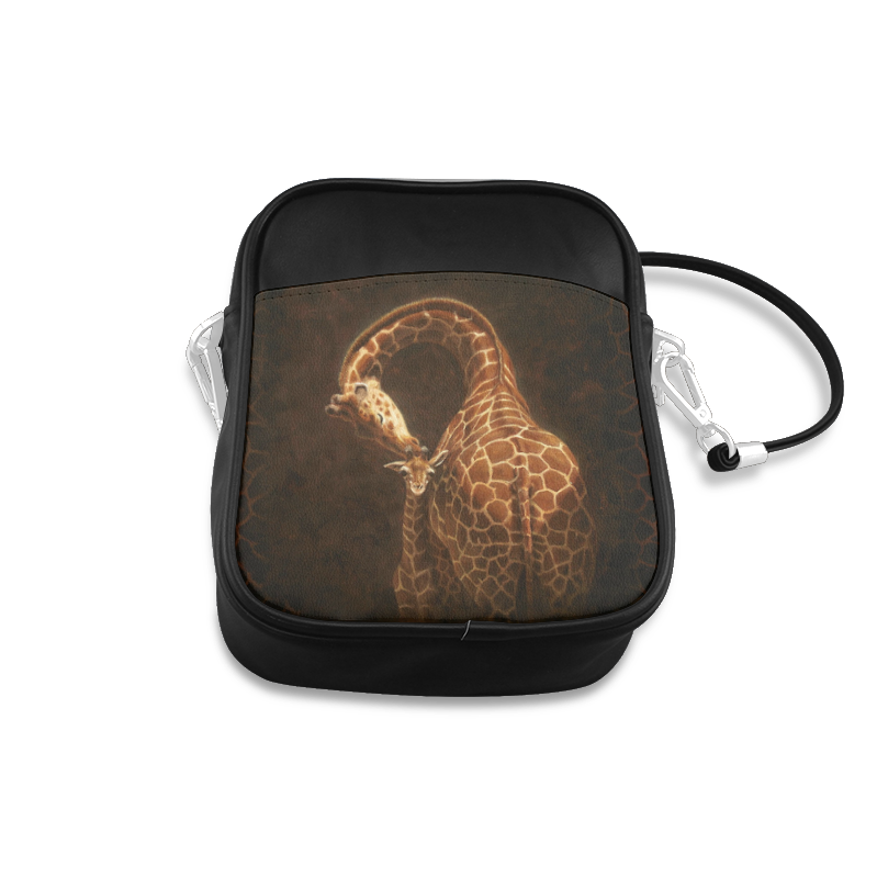 Deer Mother Kissing Her Baby Love Pattern Sling Bag (Model 1627)