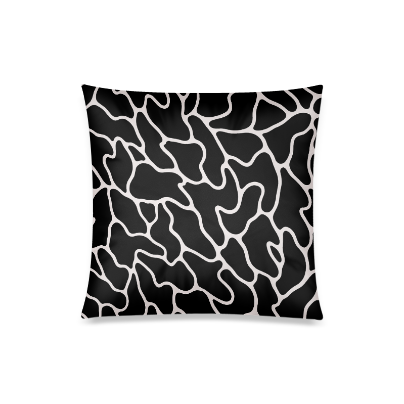 Black and White Leopard Patterns Stylish Design Custom Zippered Pillow Case 20"x20"(Twin Sides)