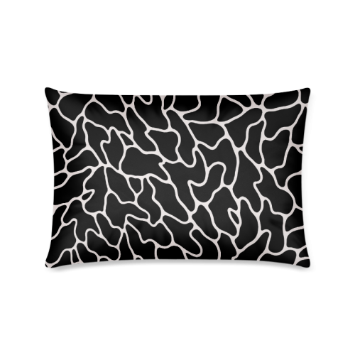 Black and White Leopard Patterns Stylish Design Custom Zippered Pillow Case 16"x24"(Twin Sides)