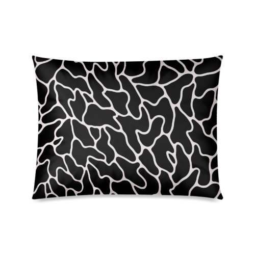 Black and White Leopard Patterns Stylish Design Custom Zippered Pillow Case 20"x26"(Twin Sides)