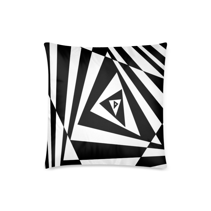 Custom 3D Design Triangle Cool Space Custom Zippered Pillow Case 18"x18"(Twin Sides)