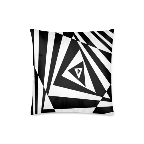 Custom 3D Design Triangle Cool Space Custom Zippered Pillow Case 18"x18"(Twin Sides)