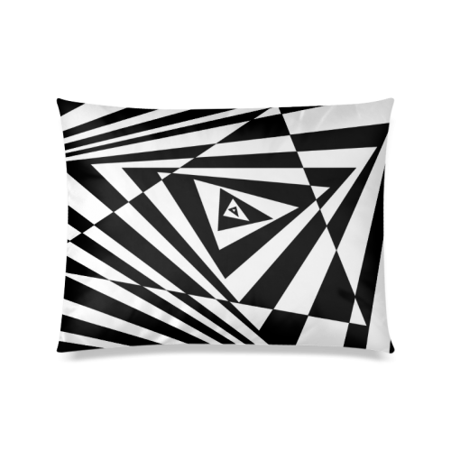 Custom 3D Design Triangle Cool Space Custom Zippered Pillow Case 20"x26"(Twin Sides)