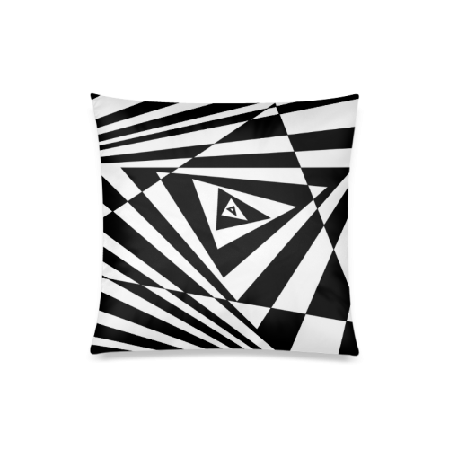 Custom 3D Design Triangle Cool Space Custom Zippered Pillow Case 20"x20"(Twin Sides)