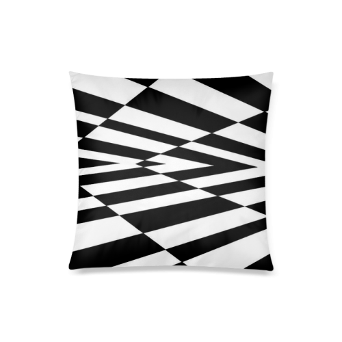 Custom 3D White Black Design Dream Space Custom Zippered Pillow Case 20"x20"(Twin Sides)