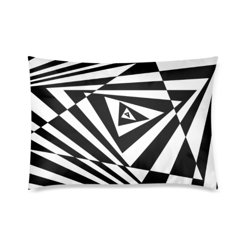 Custom 3D Design Triangle Cool Space Custom Zippered Pillow Case 20"x30"(Twin Sides)