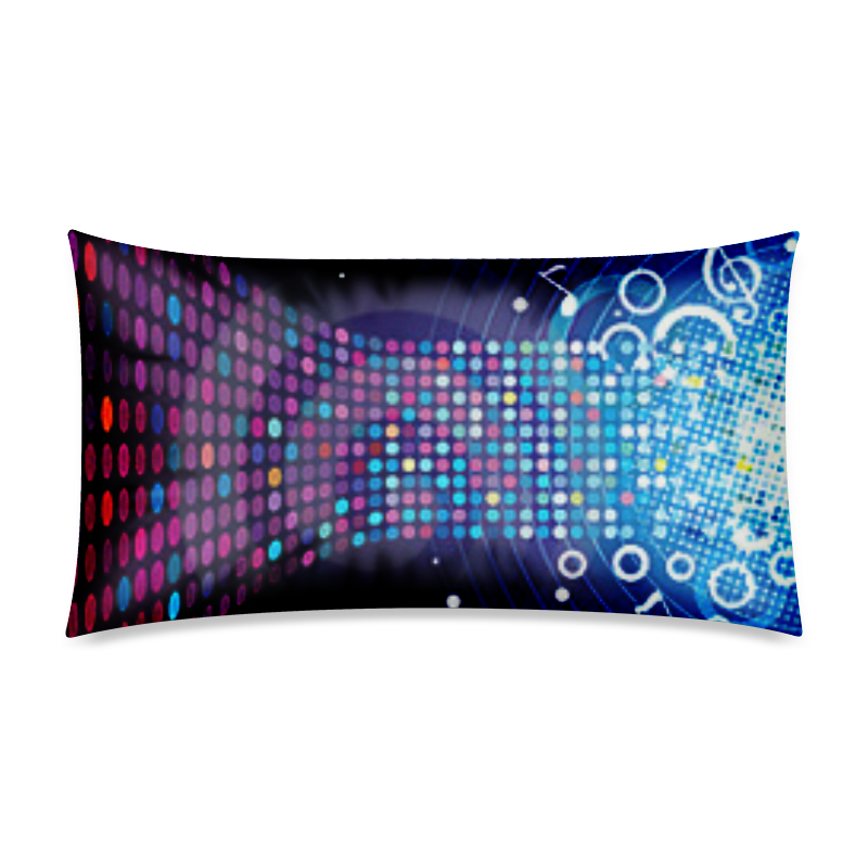 Music Rectangle Pillow Case 20"x36"(Twin Sides)