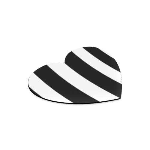 Black And White Heart Design Heart-shaped Mousepad