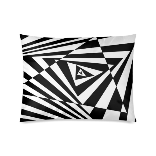 Custom 3D Design Triangle Cool Space Custom Zippered Pillow Case 20"x26"(Twin Sides)