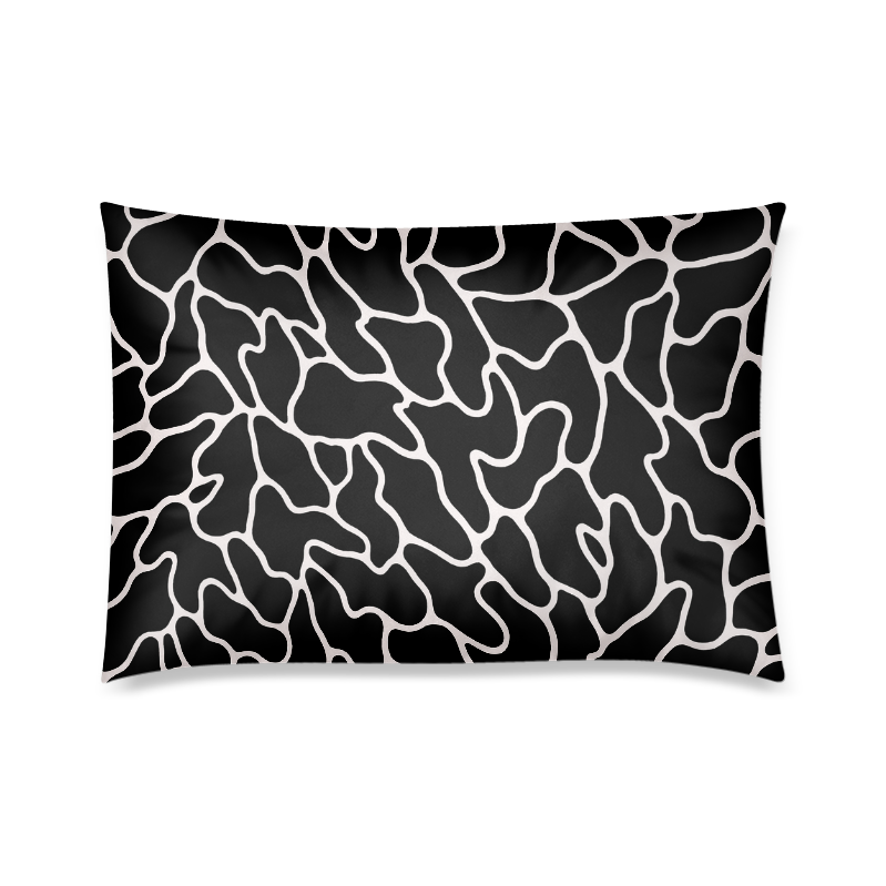 Black and White Leopard Patterns Stylish Design Custom Zippered Pillow Case 20"x30"(Twin Sides)