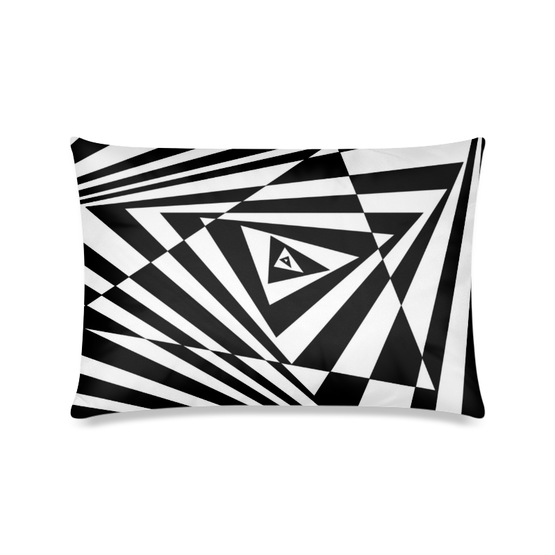 Custom 3D Design Triangle Cool Space Custom Zippered Pillow Case 16"x24"(Twin Sides)