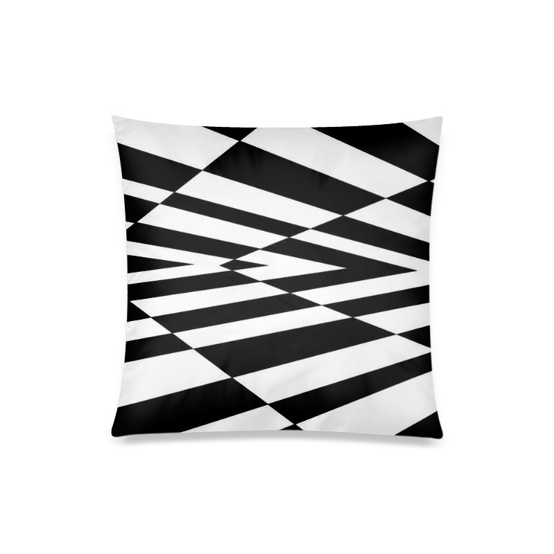 Custom 3D White Black Design Dream Space Custom Zippered Pillow Case 20"x20"(Twin Sides)