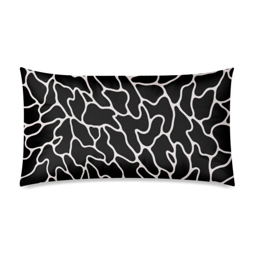 Black and White Leopard Patterns Stylish Design Rectangle Pillow Case 20"x36"(Twin Sides)