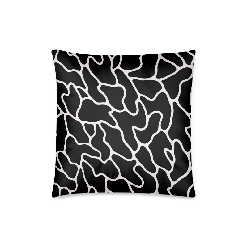 Black and White Leopard Patterns Stylish Design Custom Zippered Pillow Case 18"x18"(Twin Sides)