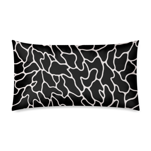Black and White Leopard Patterns Stylish Design Rectangle Pillow Case 20"x36"(Twin Sides)