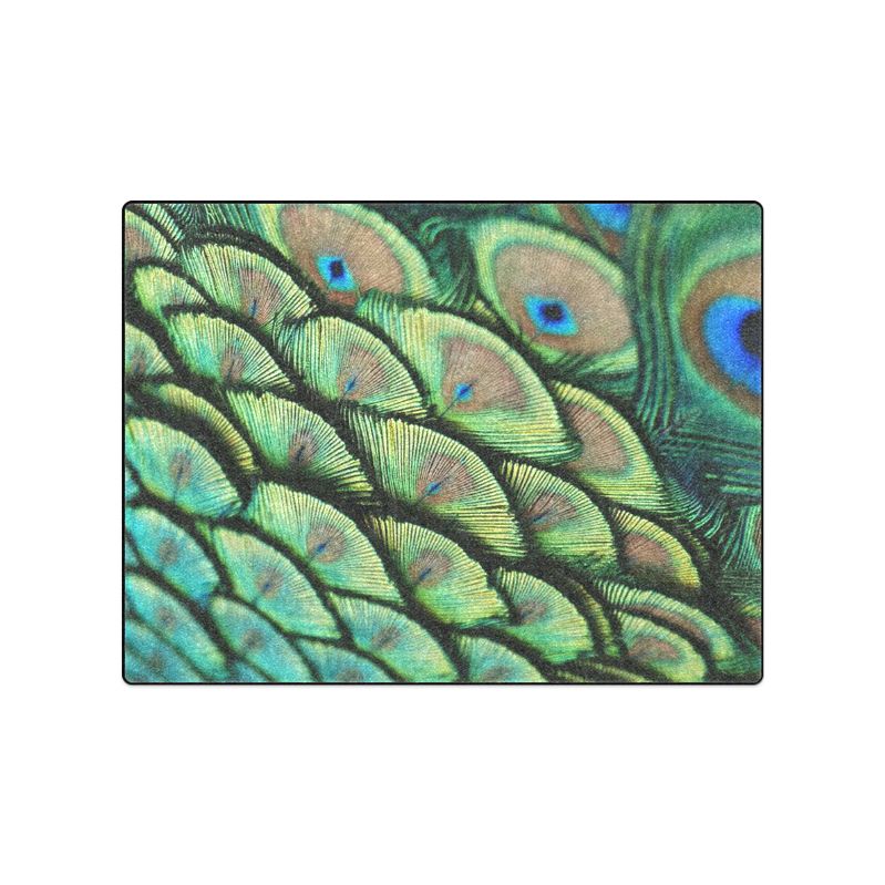 Wonderful Peacock Feathers Blanket 50"x60"