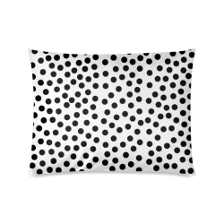 Black Polka Dot Design Custom Zippered Pillow Case 20"x26"(Twin Sides)
