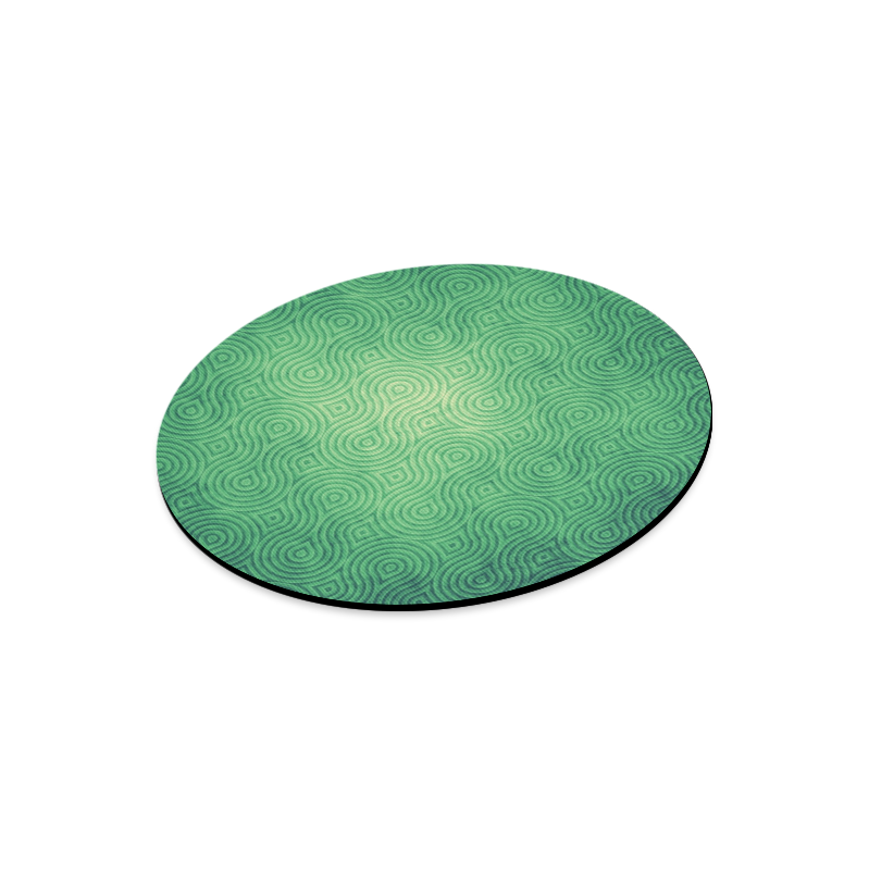 Retro aesthetic texture waves Round Mousepad