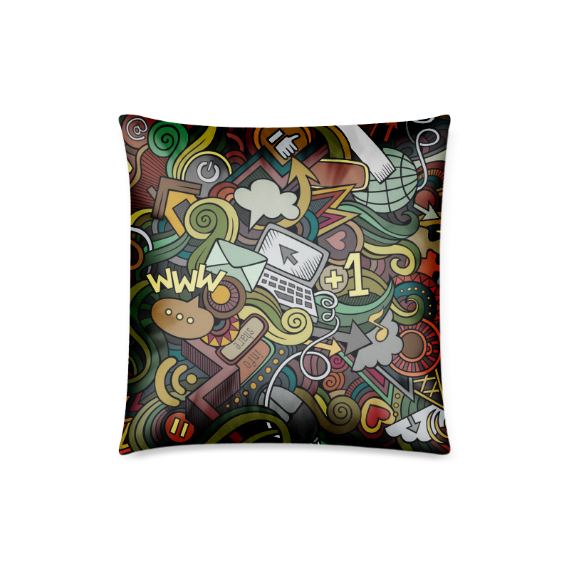 image Custom Zippered Pillow Case 18"x18"(Twin Sides)