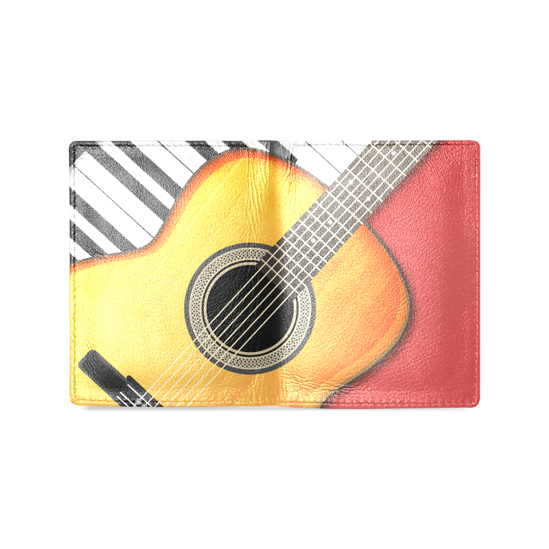 Guitar&Music Men's Leather Wallet (Model 1612)