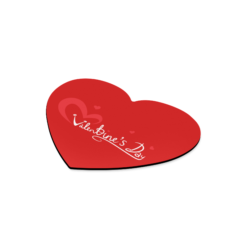 val_day_red_white Heart-shaped Mousepad