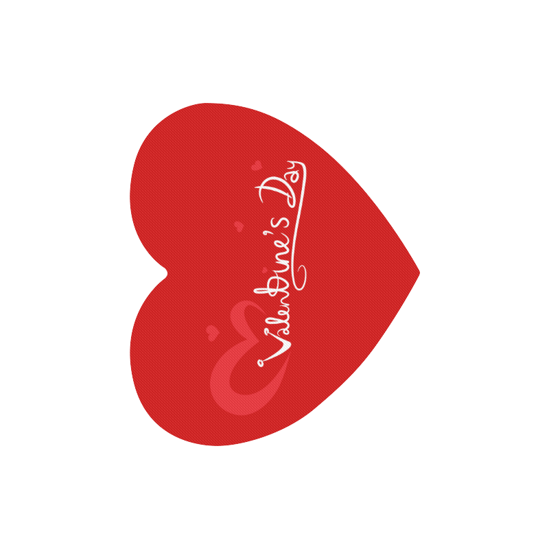 val_day_red_white Heart-shaped Mousepad