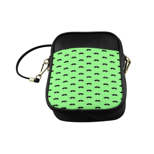 Green mustache pattern Sling Bag (Model 1627)