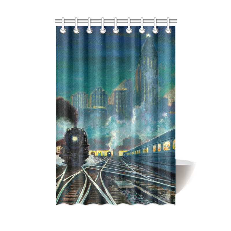 Artistic_train_321935 Shower Curtain 48"x72"