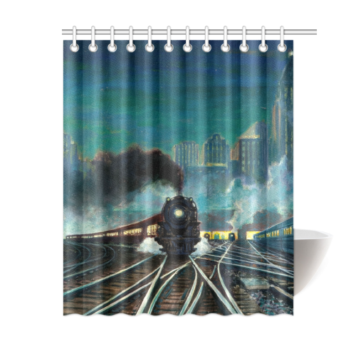 Artistic_train_321935 Shower Curtain 60"x72"
