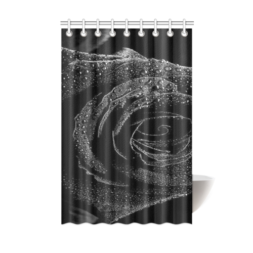 Black Rose Shower Curtain 48"x72"