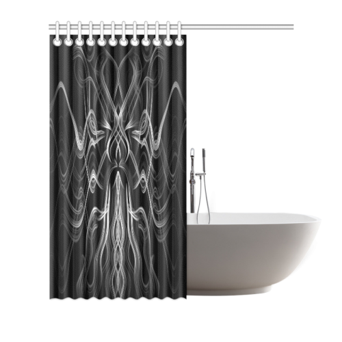 Tribal Cool Black And White Custom Stylish Shower Curtain 66"x72"