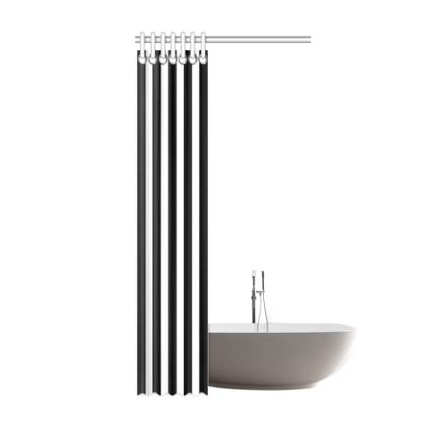 Black And White Stripes Cool Design Shower Curtain 36"x72"